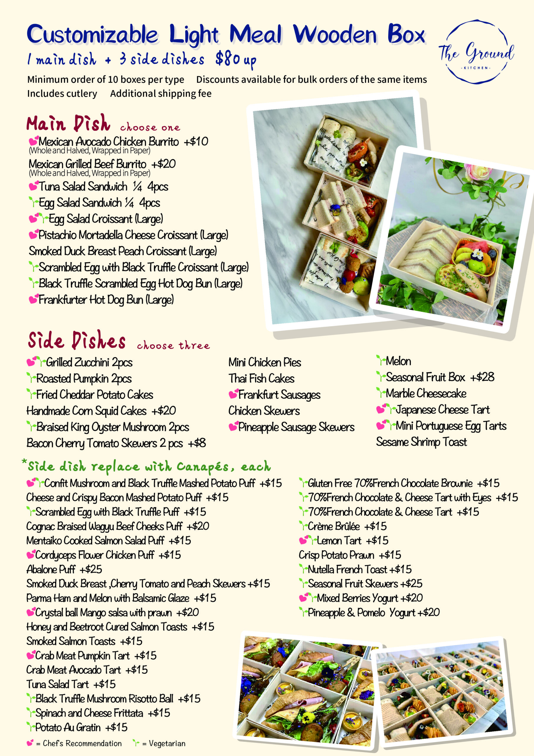 Box Table Menu Customizable Light Meal Wooden Box – THE GROUND KITCHEN