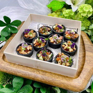 Canapes_竹炭墨魚撻 (每10件+$20)_Cuttlefish with Charcoal Tart (Every 10 pcs+ $20)